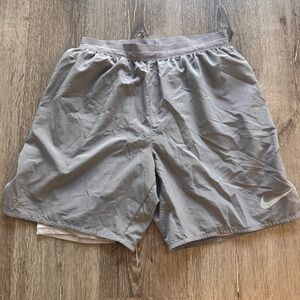 Nike Men's Athletic Gray Shorts with Compression Liner